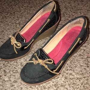 Sperry goldfish wedge boat shoes
